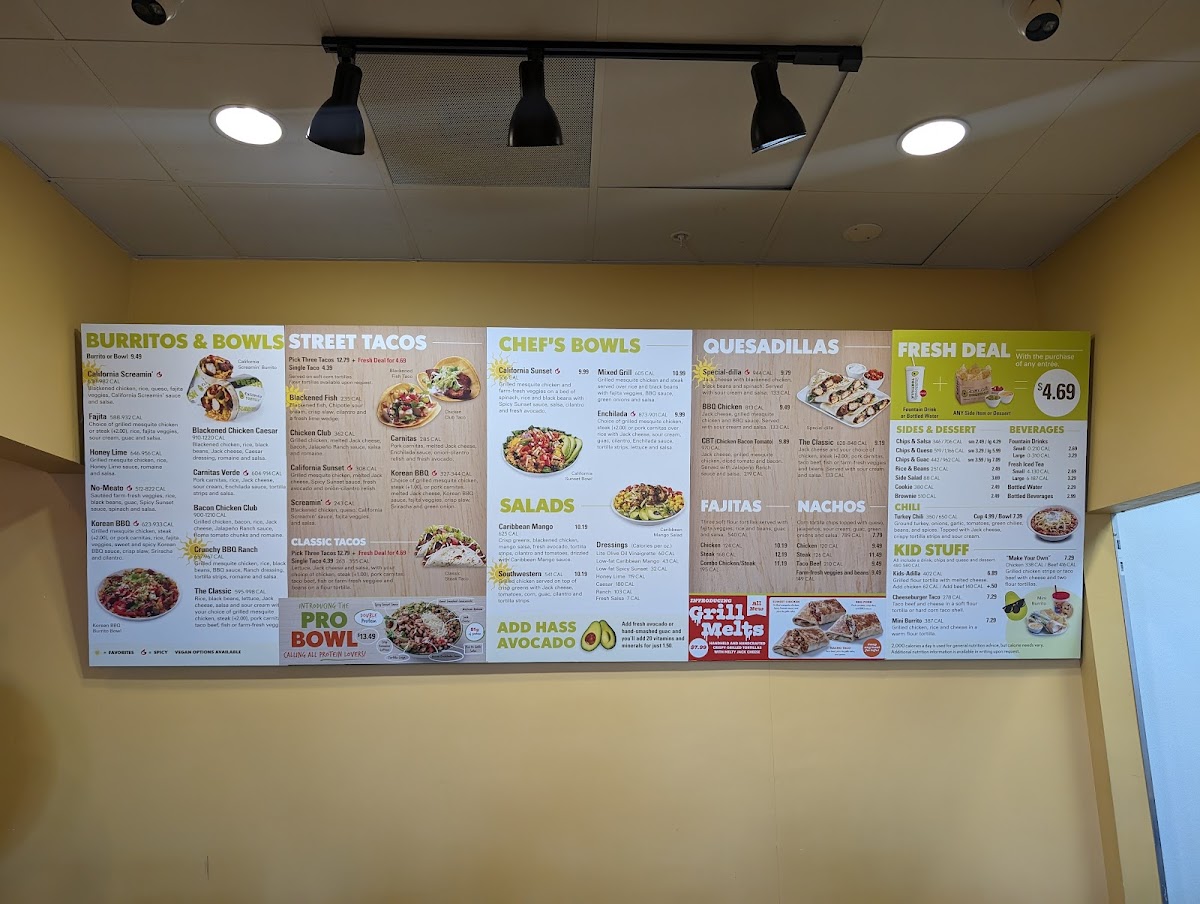 California Tortilla Menu - Image 1